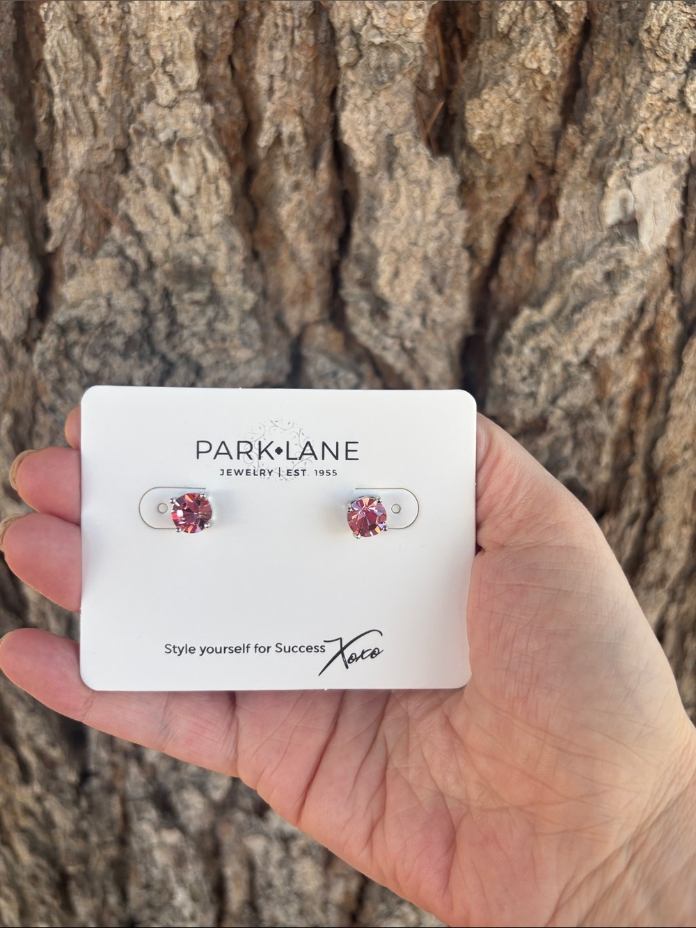 Baby Pink impression earrings